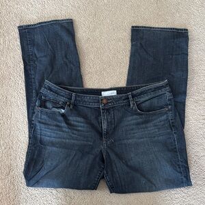 LOFT Dark Indigo Straight Leg Jeans
